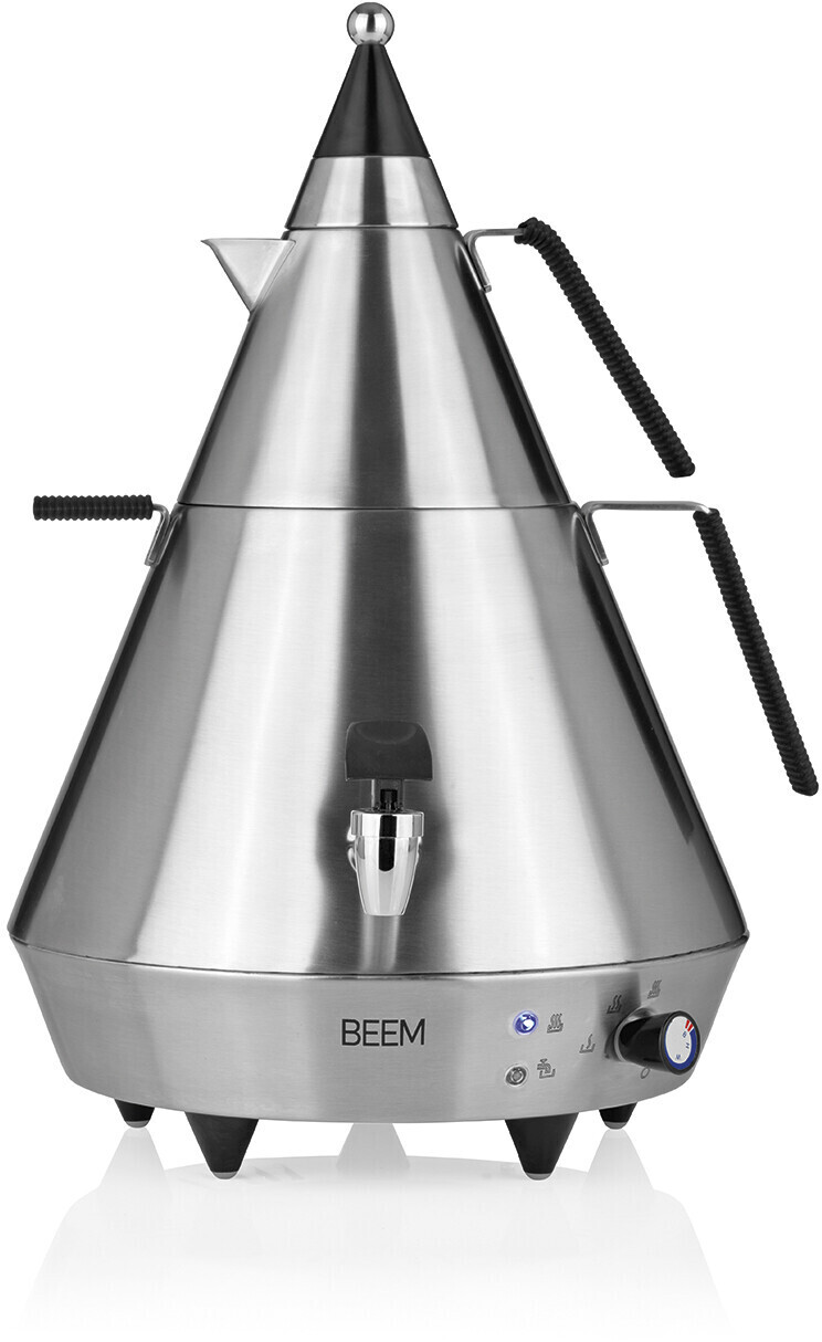 سماور برقی بیم آلمان مدل Beem Samowar pyramid - ظرفیت 4 لیتر - با طراحی خاص هرمی شکل و بدنه استیل